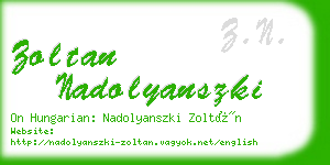 zoltan nadolyanszki business card